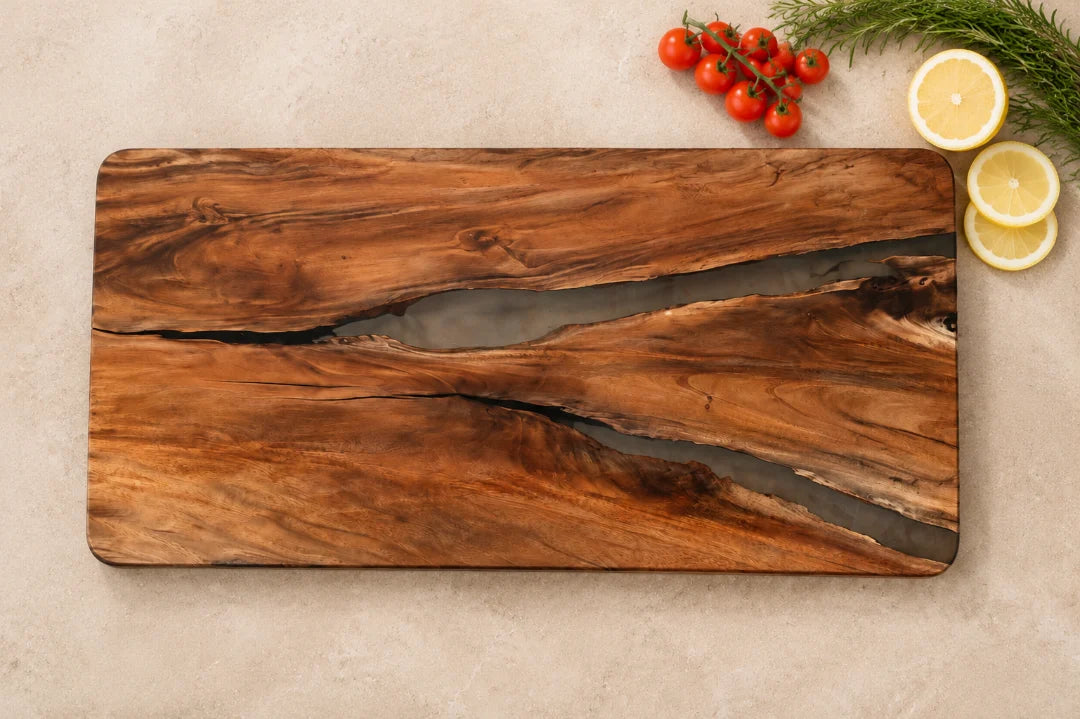 Smoke Seam Smoky Gray Epoxy Cutting Board CB04