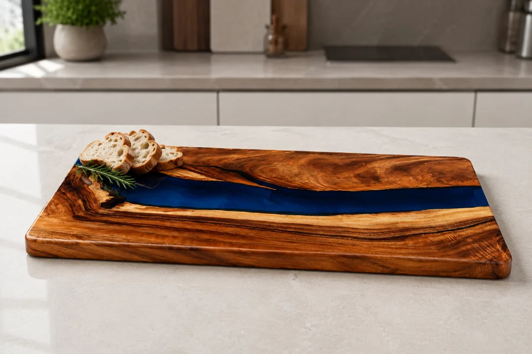Cobalt Curve Royal Blue Epoxy Cutting Board CB05