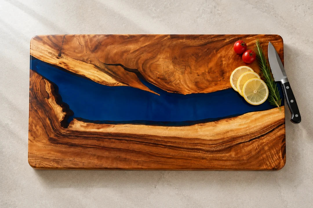 Cobalt Curve Royal Blue Epoxy Cutting Board CB05