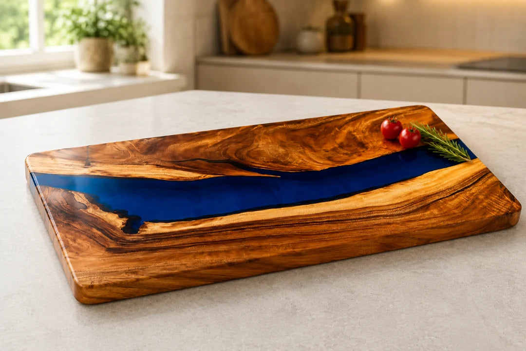 Cobalt Curve Royal Blue Epoxy Cutting Board CB05