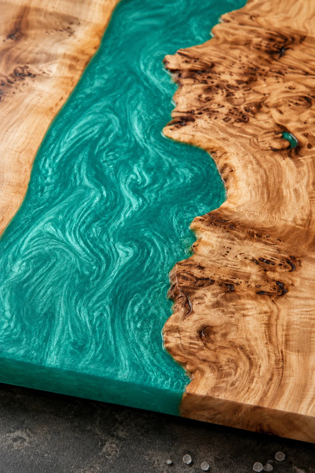 Teal Canyon Turquoise Epoxy Cutting Board CB07