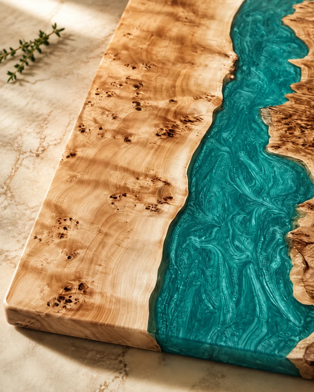 Teal Canyon Turquoise Epoxy Cutting Board CB07