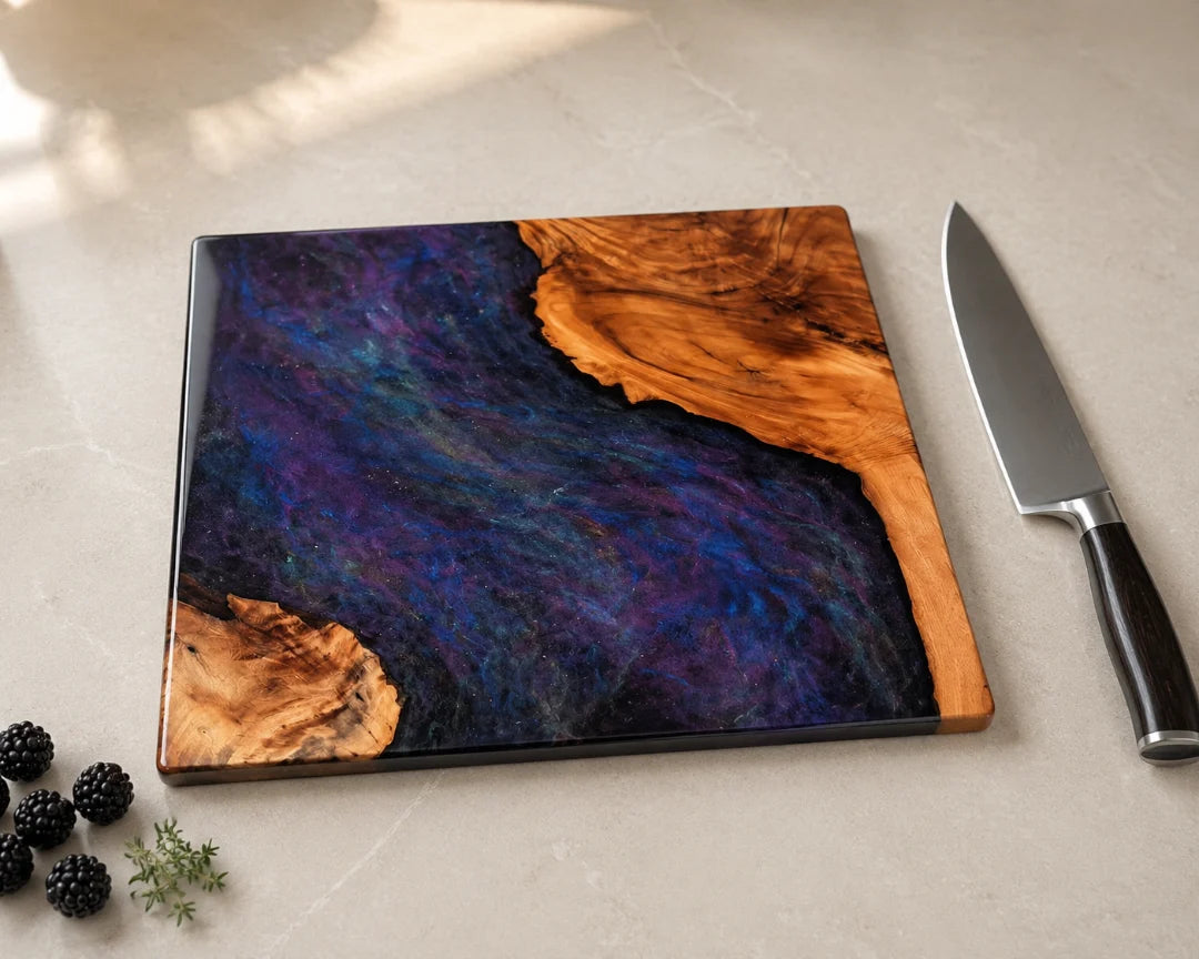 Galaxy Field Galaxy Blue Epoxy Cutting Board CB08