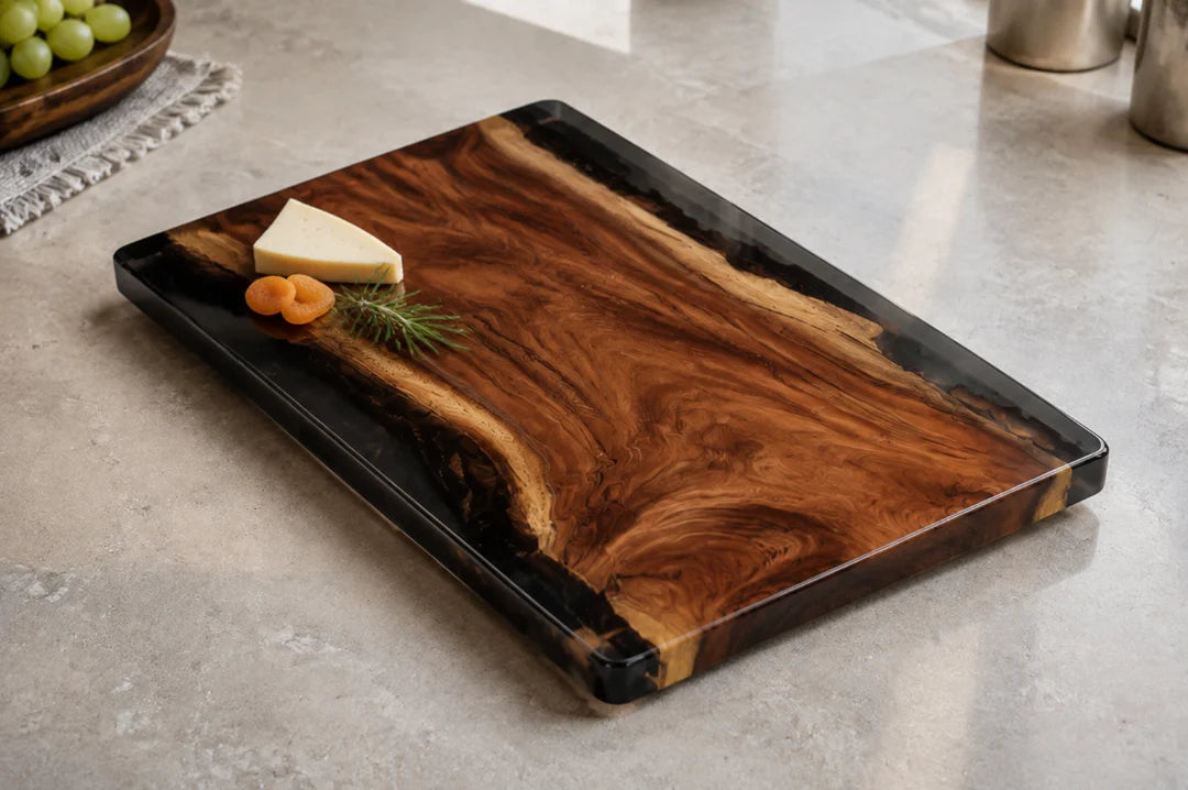 Midnight Frame Jet Black Epoxy Cutting Board CB09
