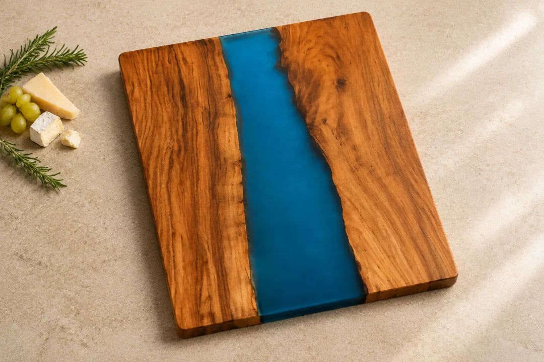 Azure Center Ocean Blue Epoxy Cutting Board CB10