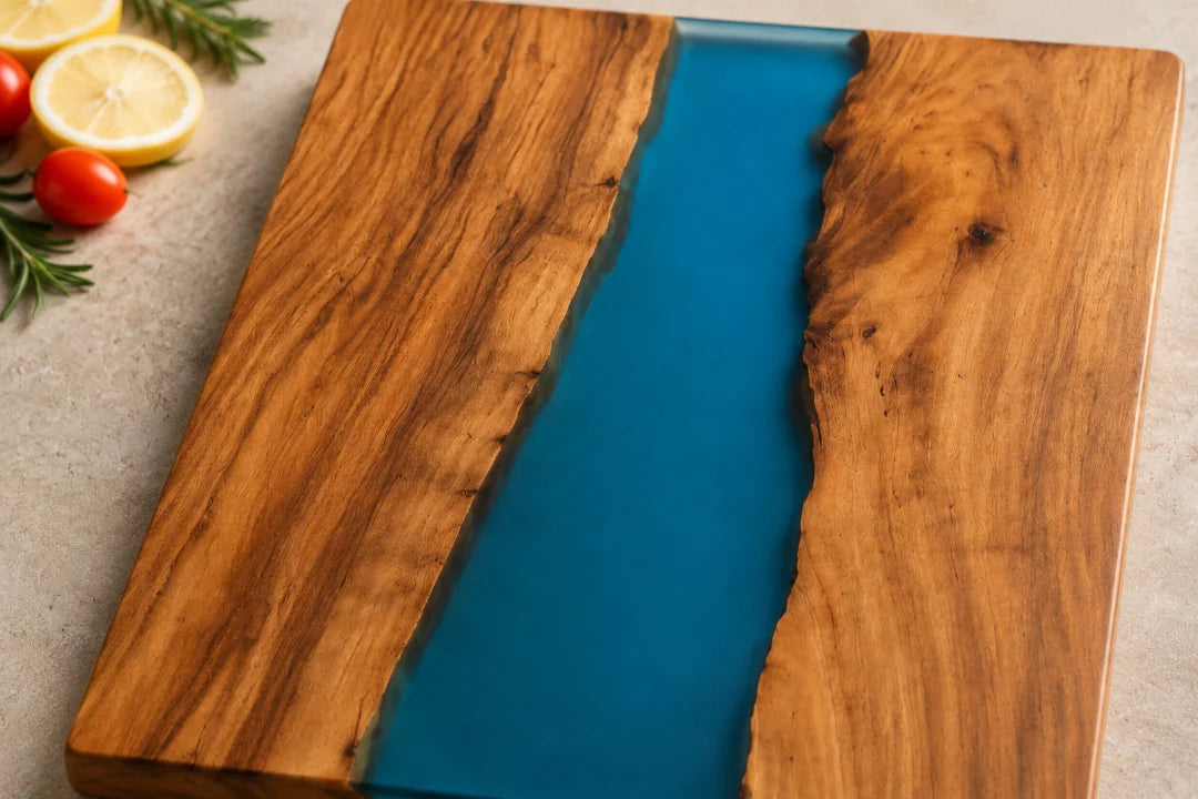 Azure Center Ocean Blue Epoxy Cutting Board CB10