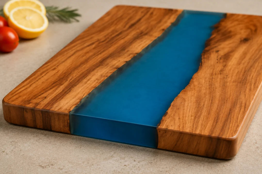Azure Center Ocean Blue Epoxy Cutting Board CB10