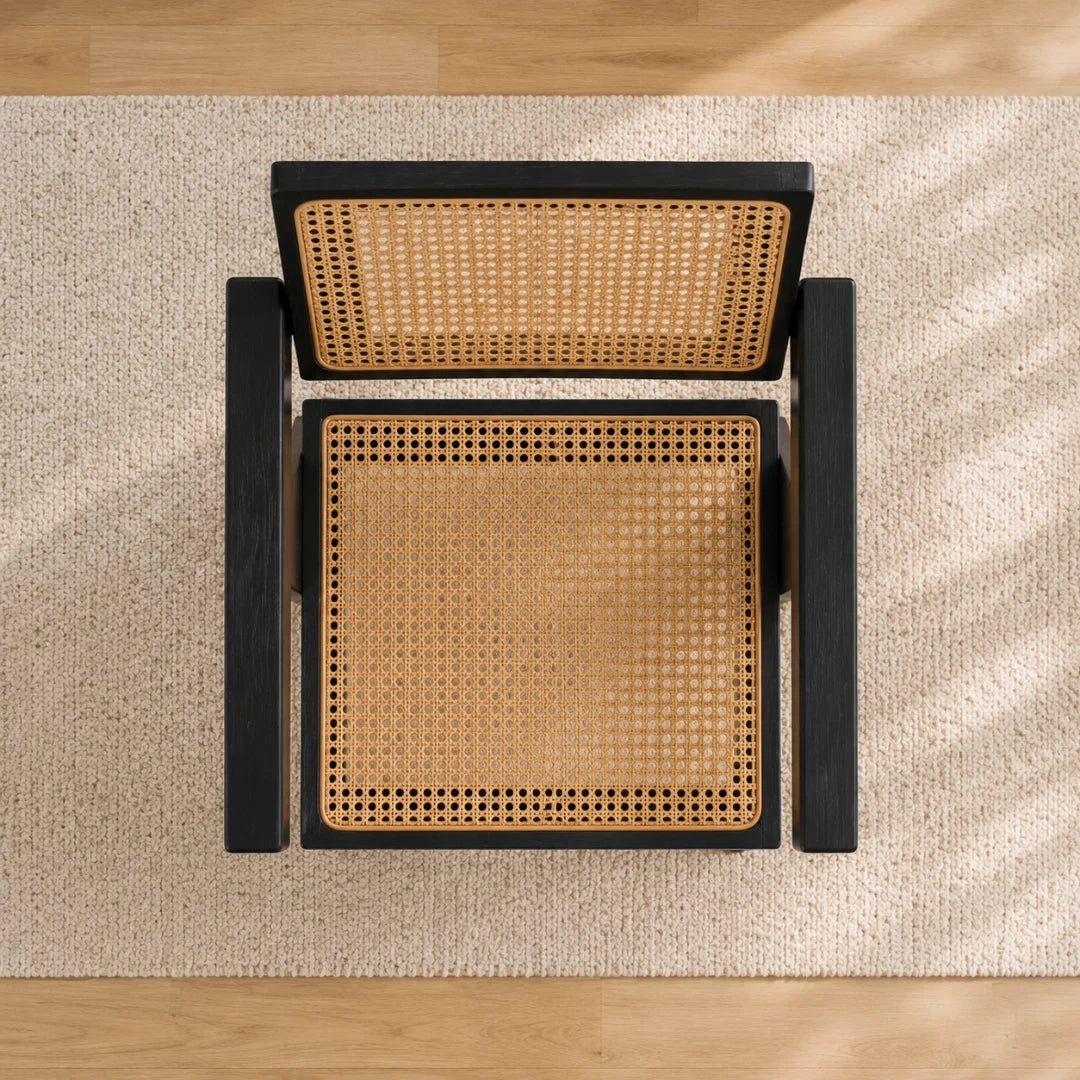 Black Cane Accent Chair CH22