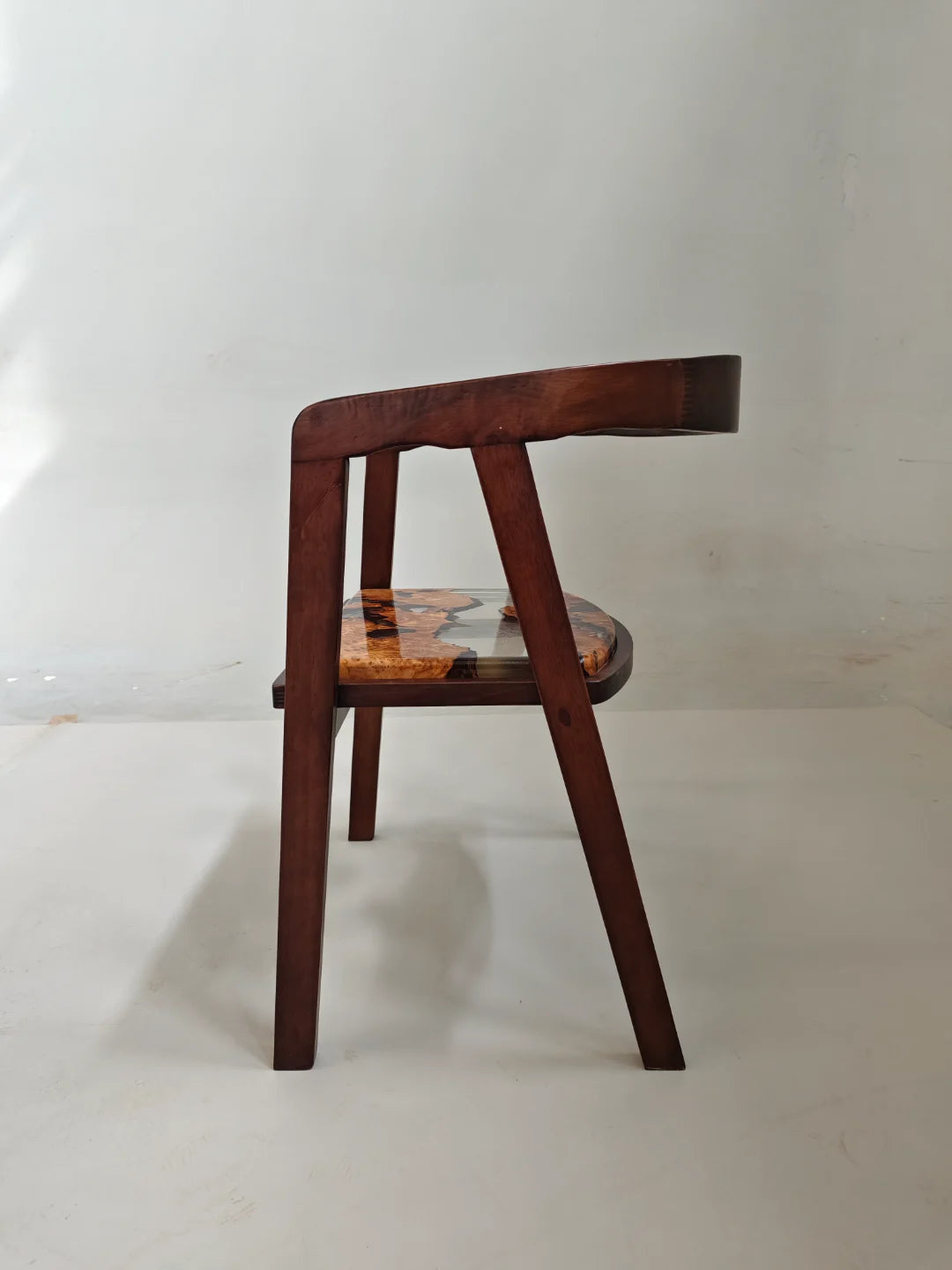 Sculpted Solid Wood Armchair CH23