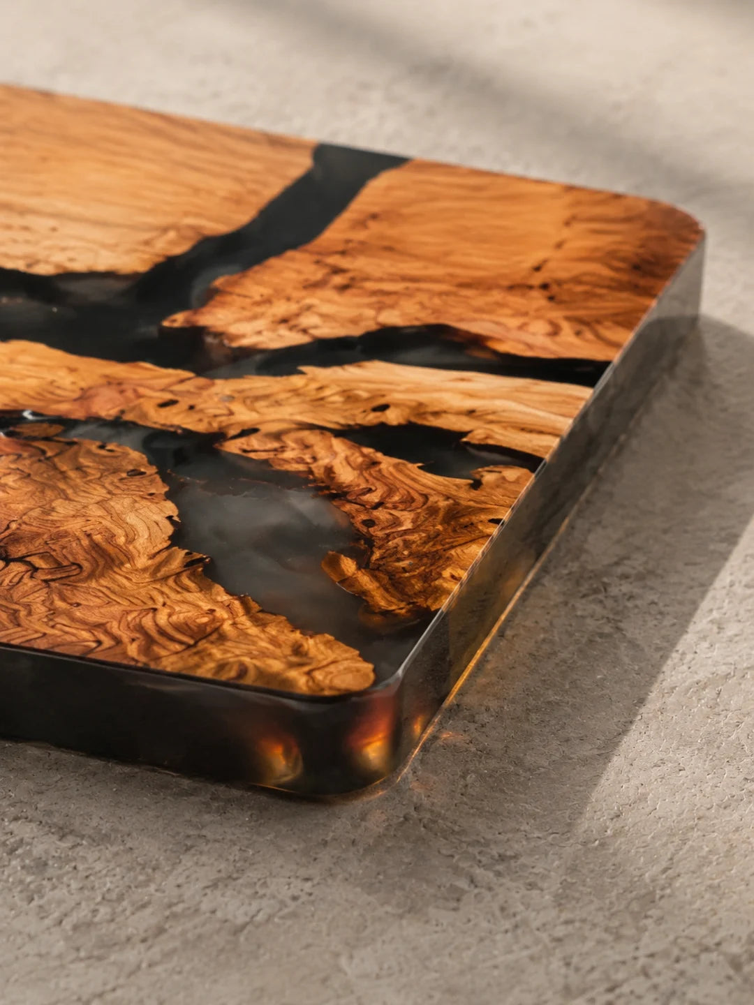 Black Branch Jet Black Epoxy Coaster COA10