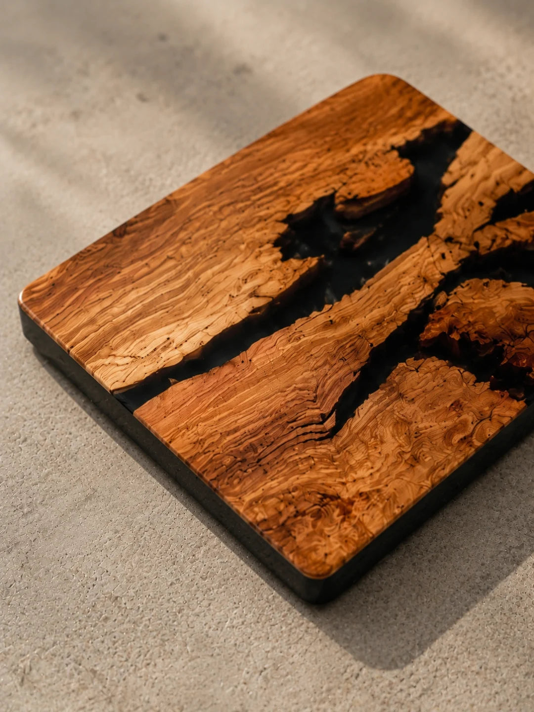 Black Branch Jet Black Epoxy Coaster COA10