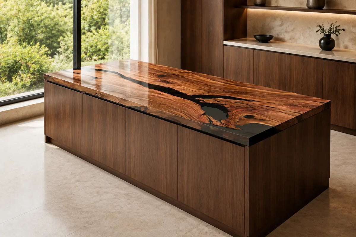 Onyx Coast Black Olive Wood Epoxy Countertop CPT35