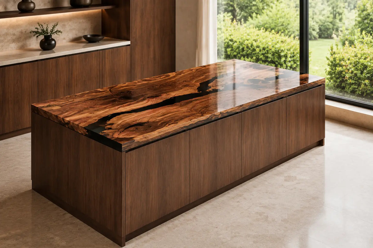 Onyx Coast Black Olive Wood Epoxy Countertop CPT35