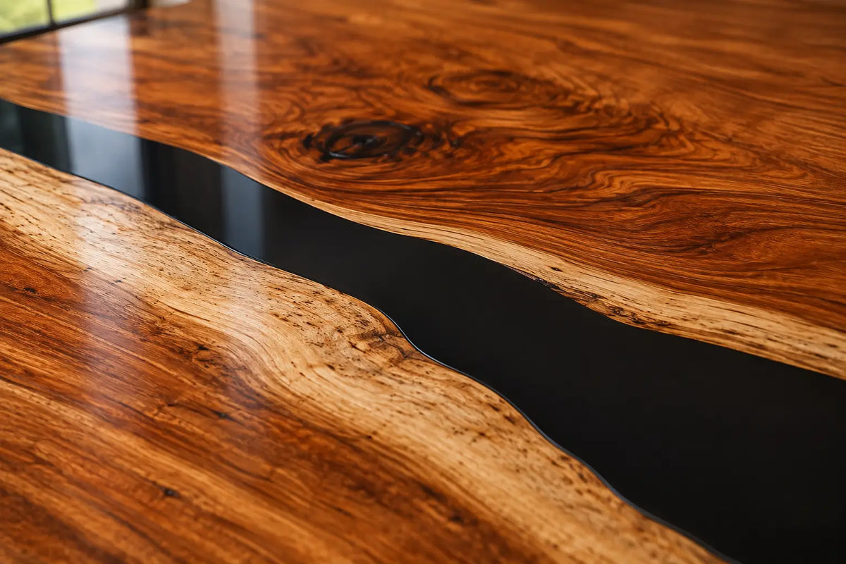 Blackwater Line Black Walnut Wood Epoxy Countertop CPT48