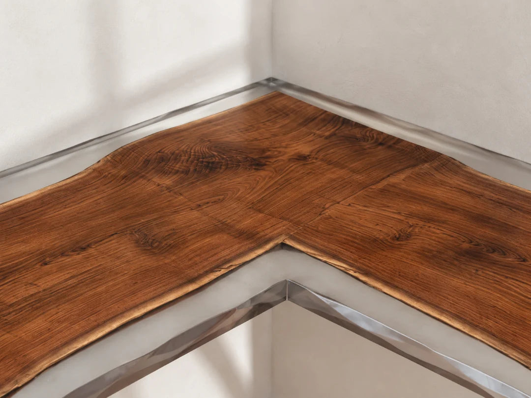 Open Corner Crystal Clear Epoxy Corner Shelf CS03