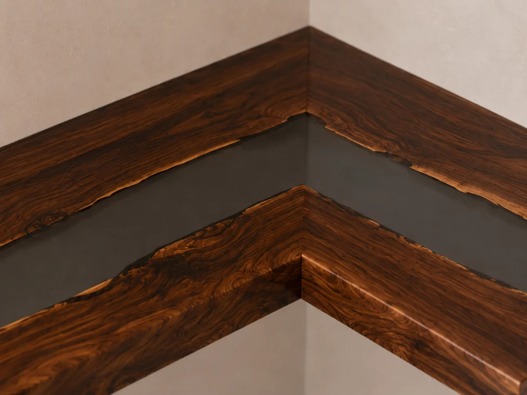 Gray Corner River Smoky Gray Epoxy Corner Shelf CS05
