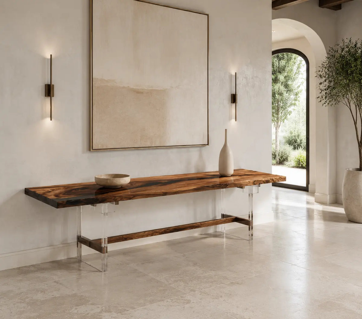 Ember Isle Smoky Black Walnut Console Table CST03