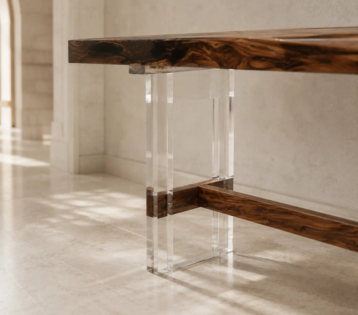 Ember Isle Smoky Black Walnut Console Table CST03