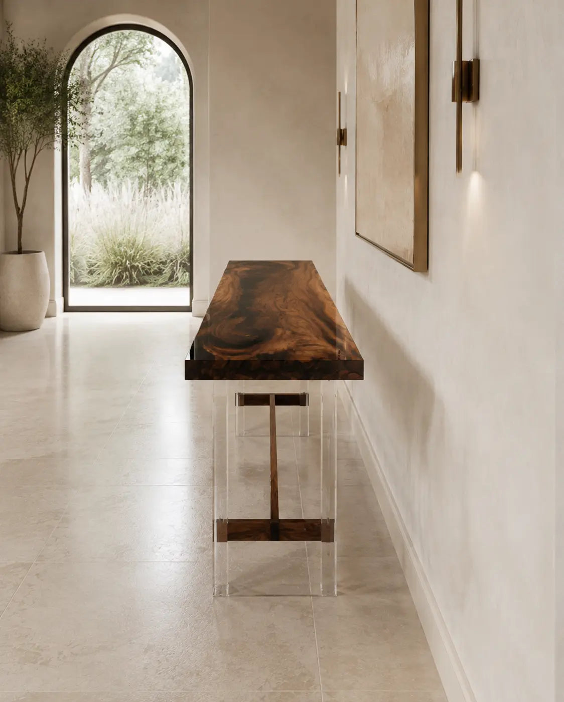 Ember Isle Smoky Black Walnut Console Table CST03