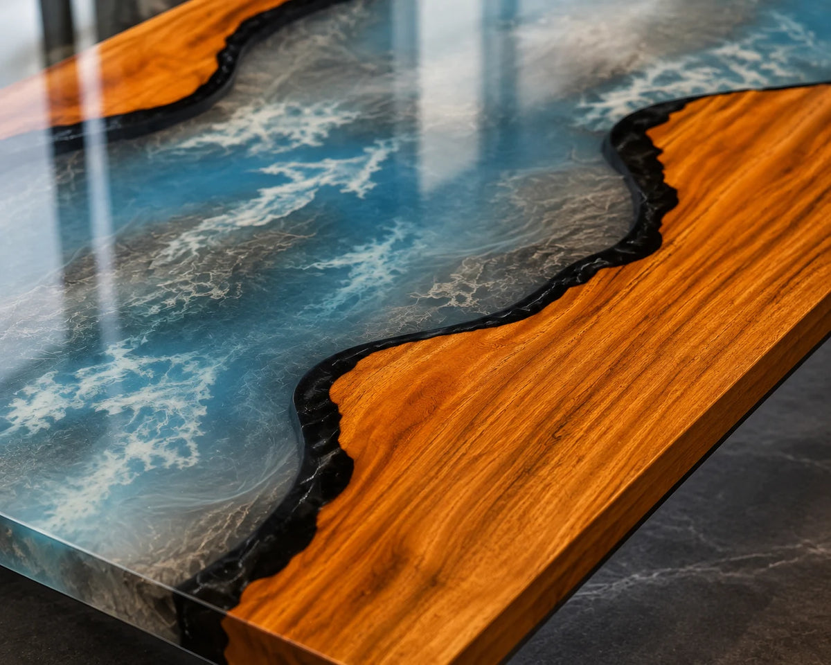 Glacier Current Live Edge Walnut Conference Table CT02