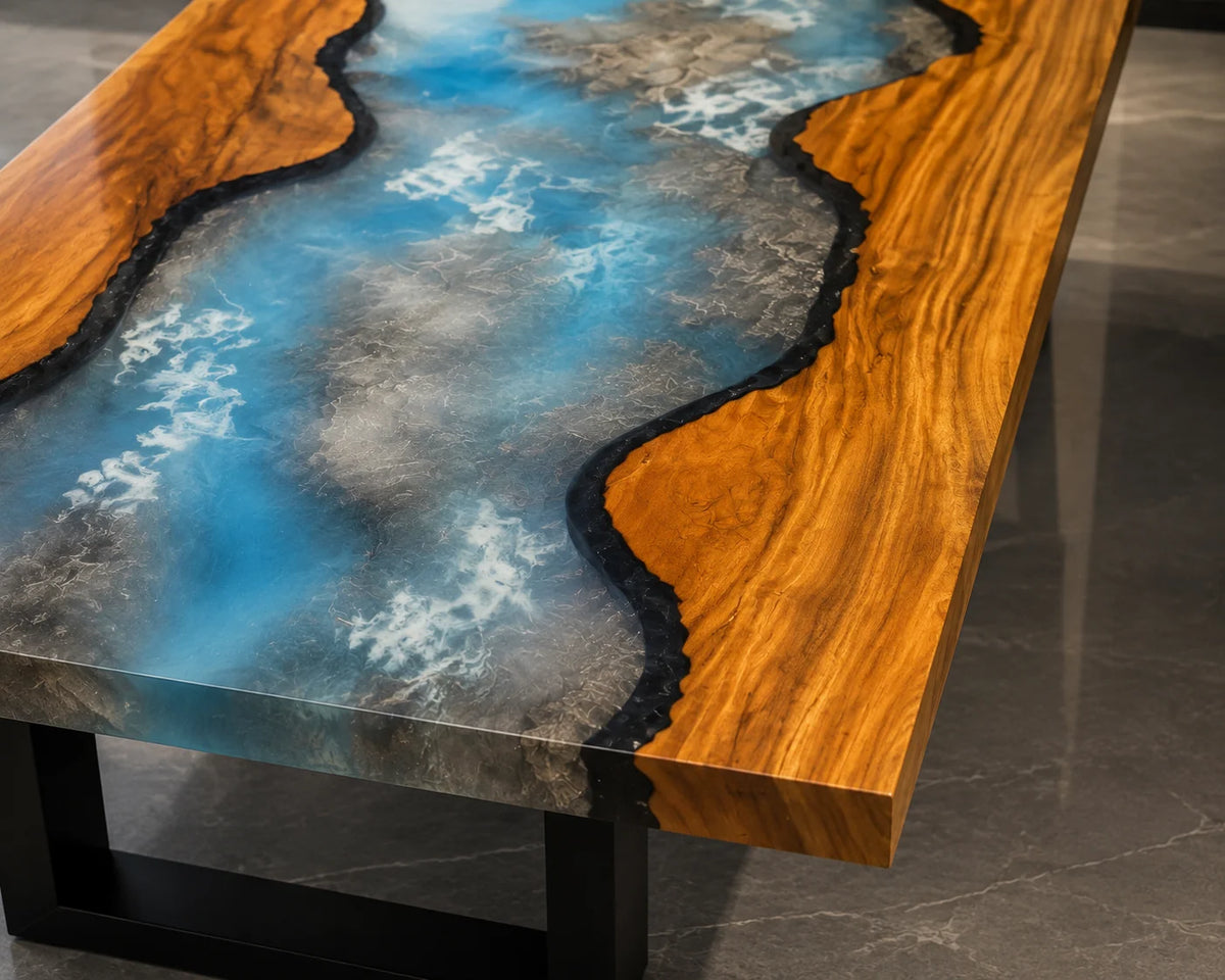 Glacier Current Live Edge Walnut Conference Table CT02