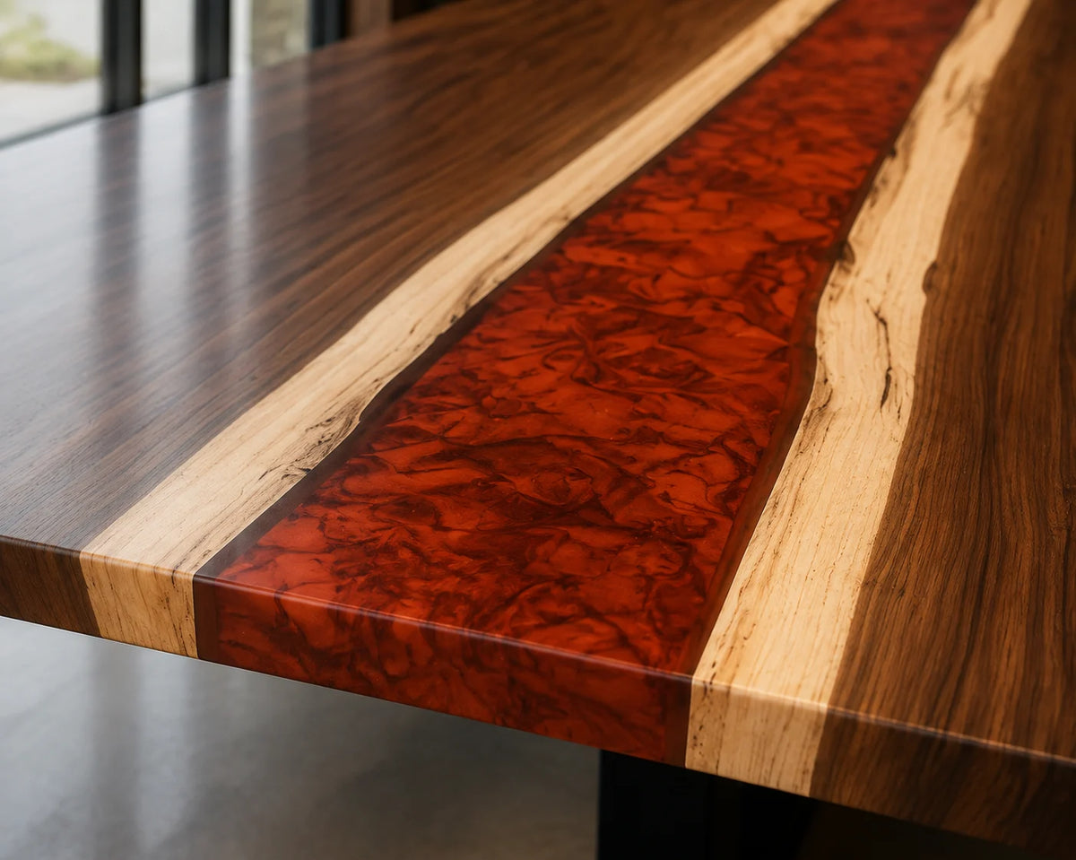 Crimson Line Live Edge Walnut Conference Table CT05