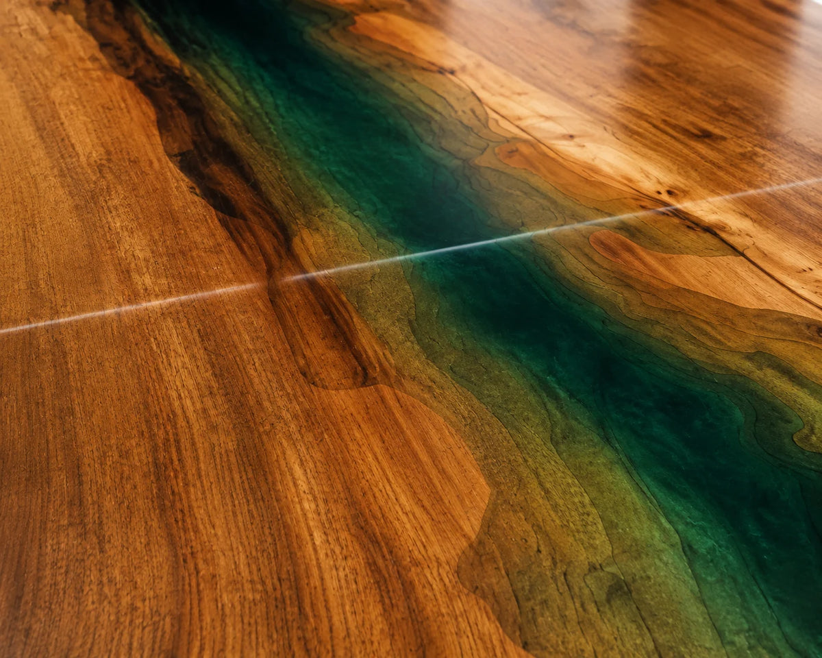 Forest Veil Walnut Epoxy River Conference Table CT09