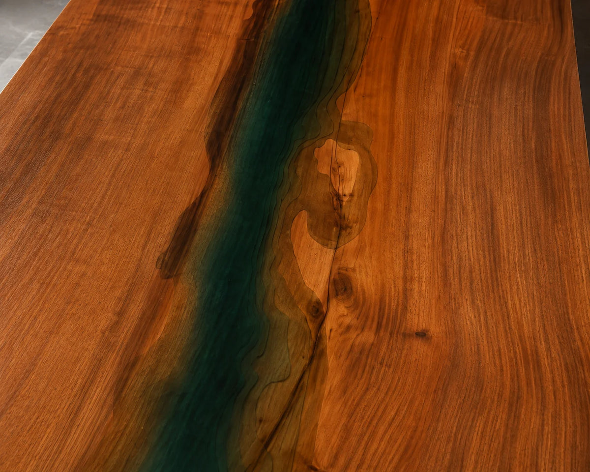 Forest Veil Walnut Epoxy River Conference Table CT09