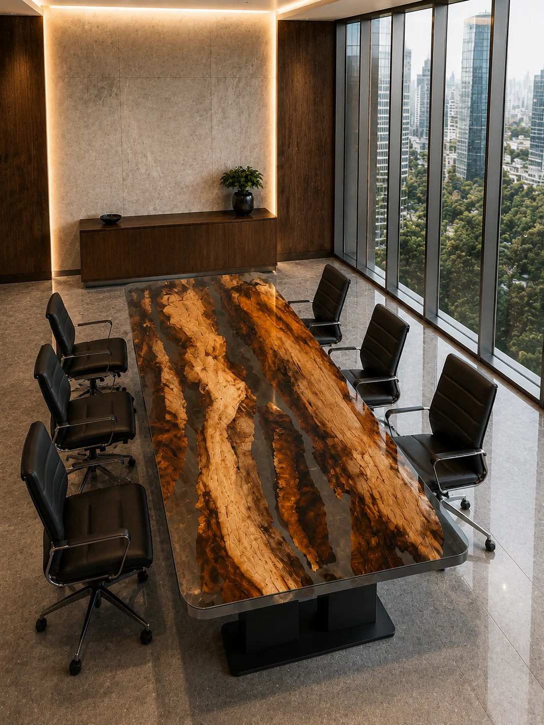 Copper Canyon Live Edge Walnut Conference Table CT11