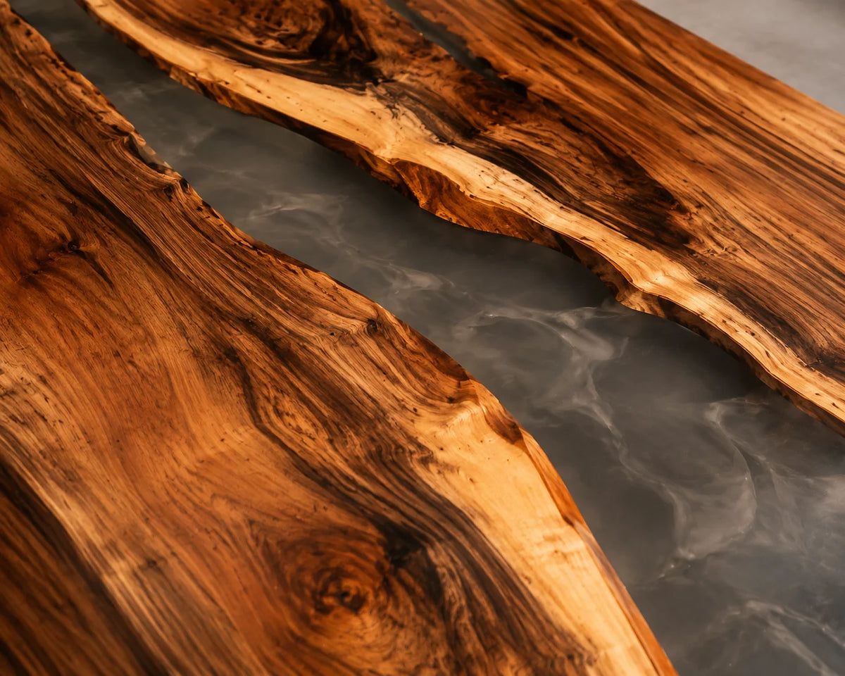 Slate Divide Walnut Epoxy River Conference Table CT12
