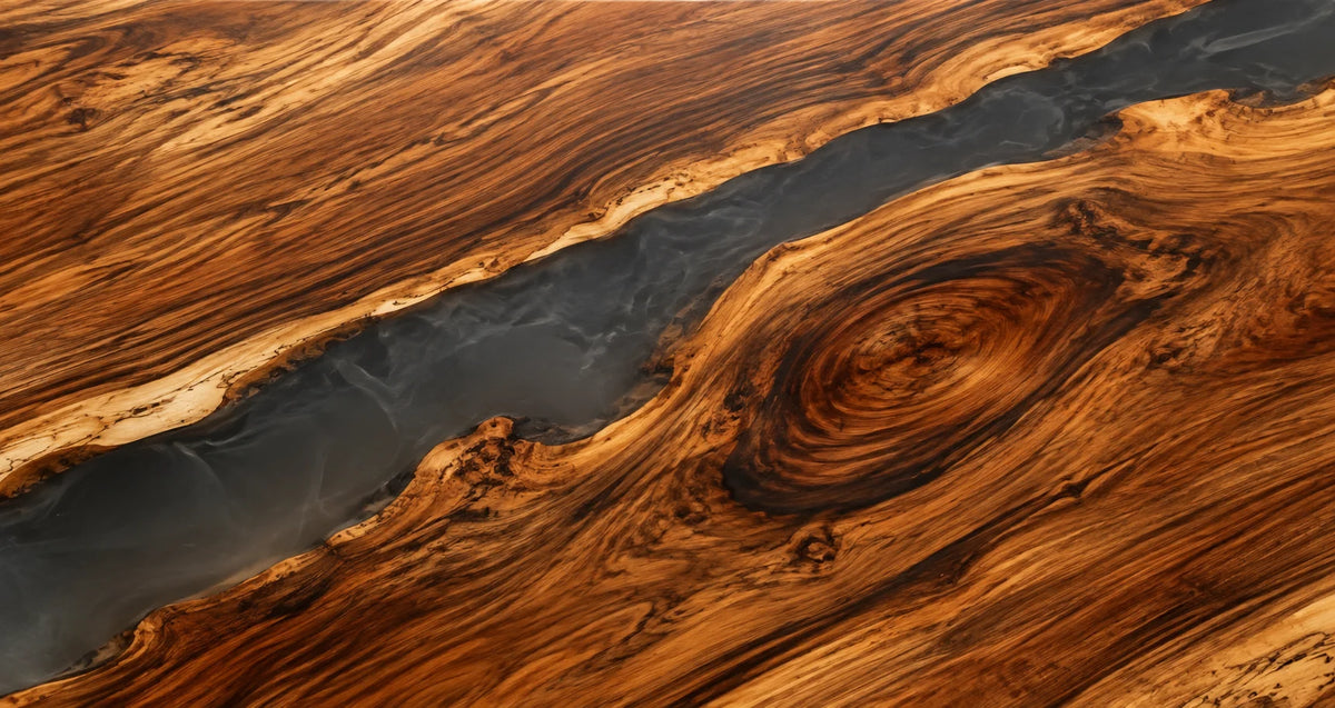 Slate Divide Walnut Epoxy River Conference Table CT12