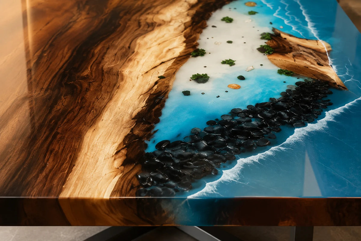 Turquoise Coast Live Edge Walnut Conference Table CT14