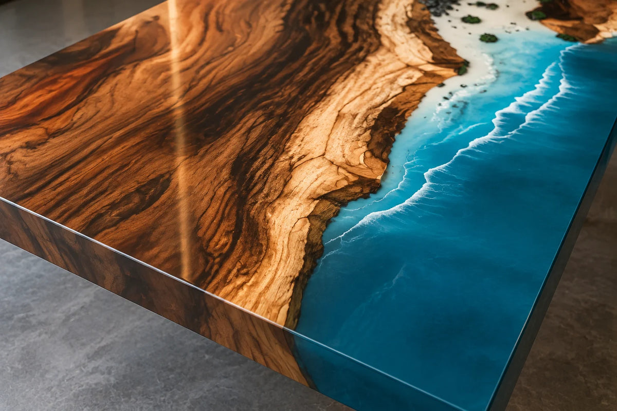 Turquoise Coast Live Edge Walnut Conference Table CT14