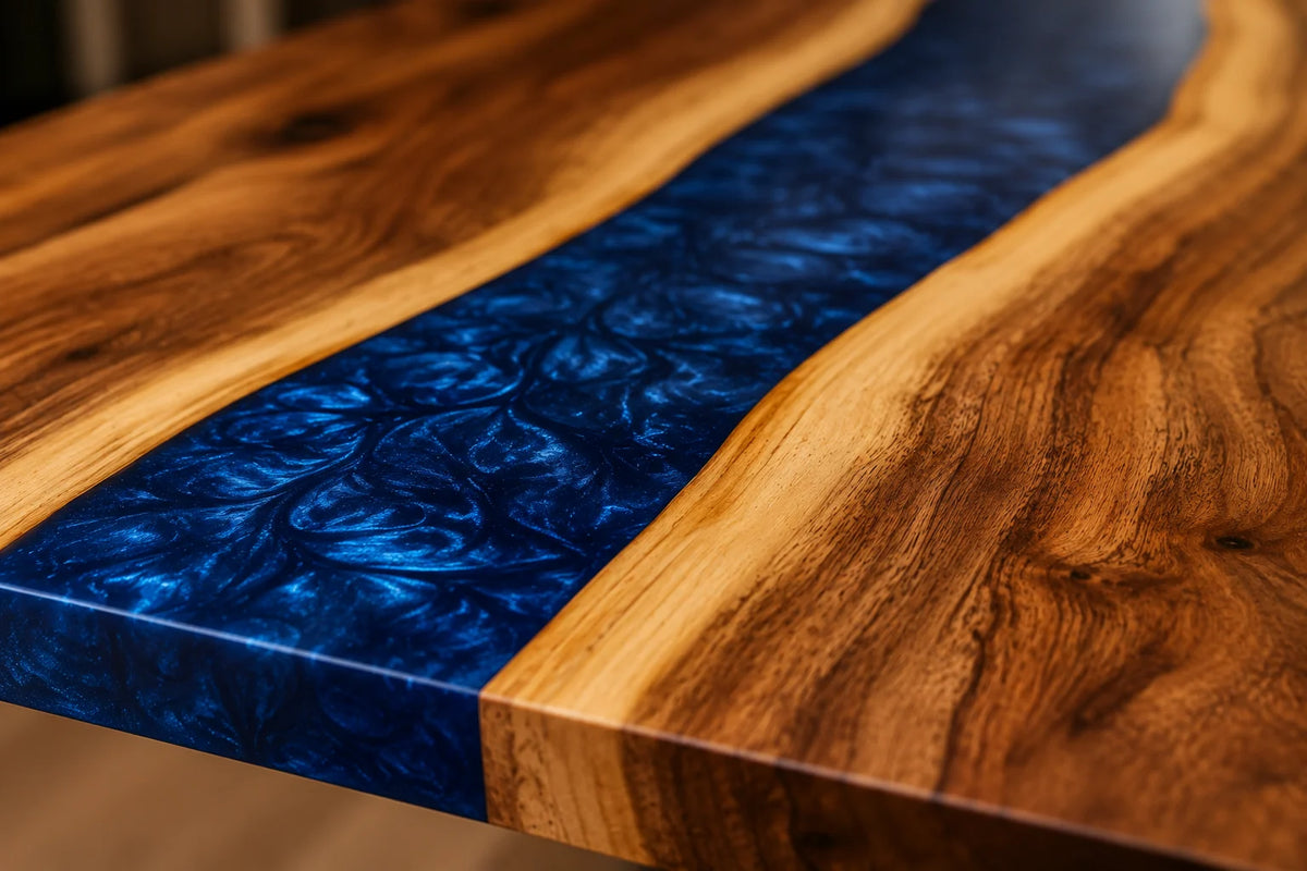 Sapphire Channel Walnut Epoxy Conference Table CT19