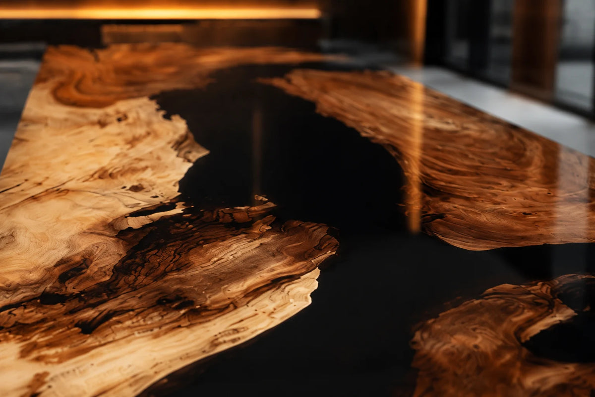 Onyx Island Walnut Epoxy River Conference Table CT24