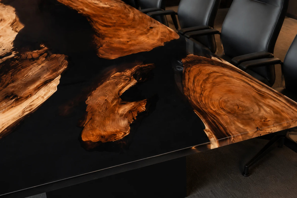 Onyx Island Walnut Epoxy River Conference Table CT24