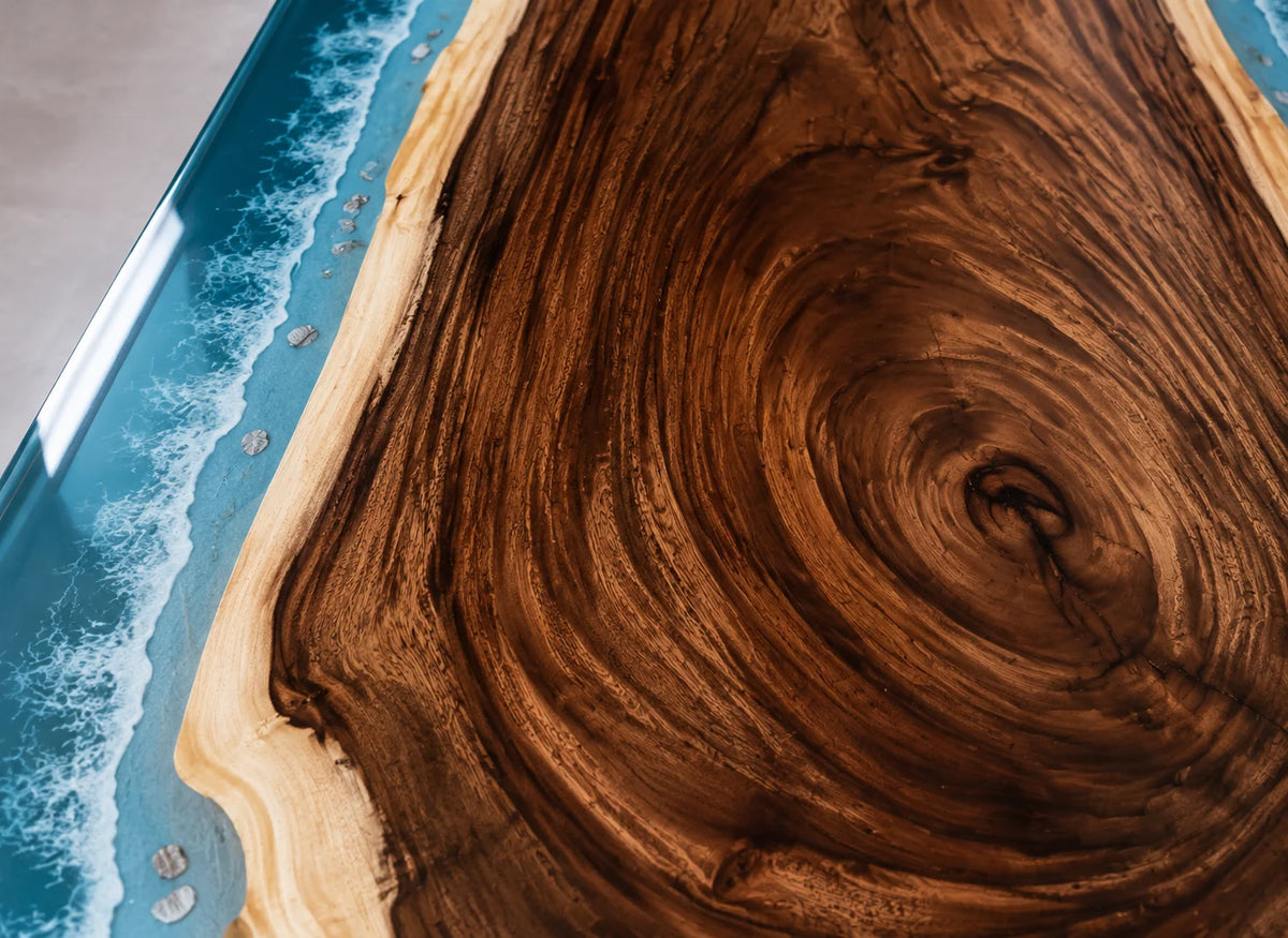 Arctic Coast Walnut Epoxy Conference Table CT25
