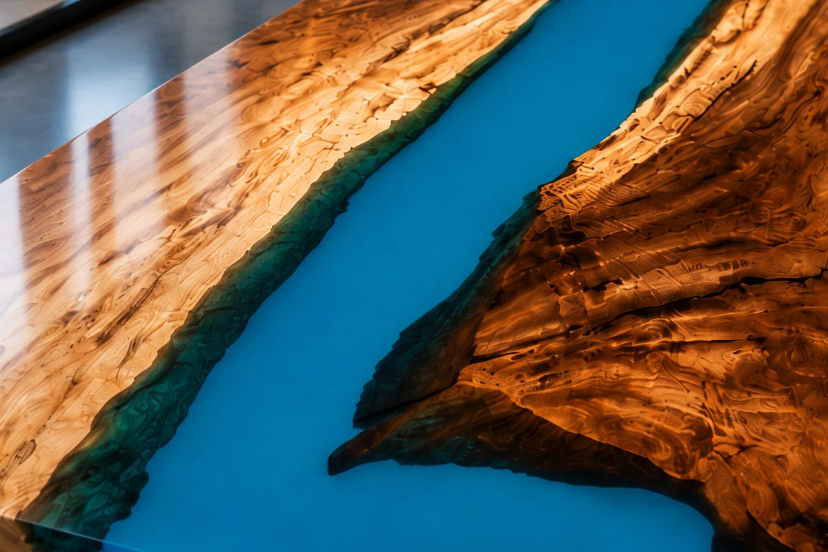 Azure Delta Live Edge Walnut Conference Table CT26