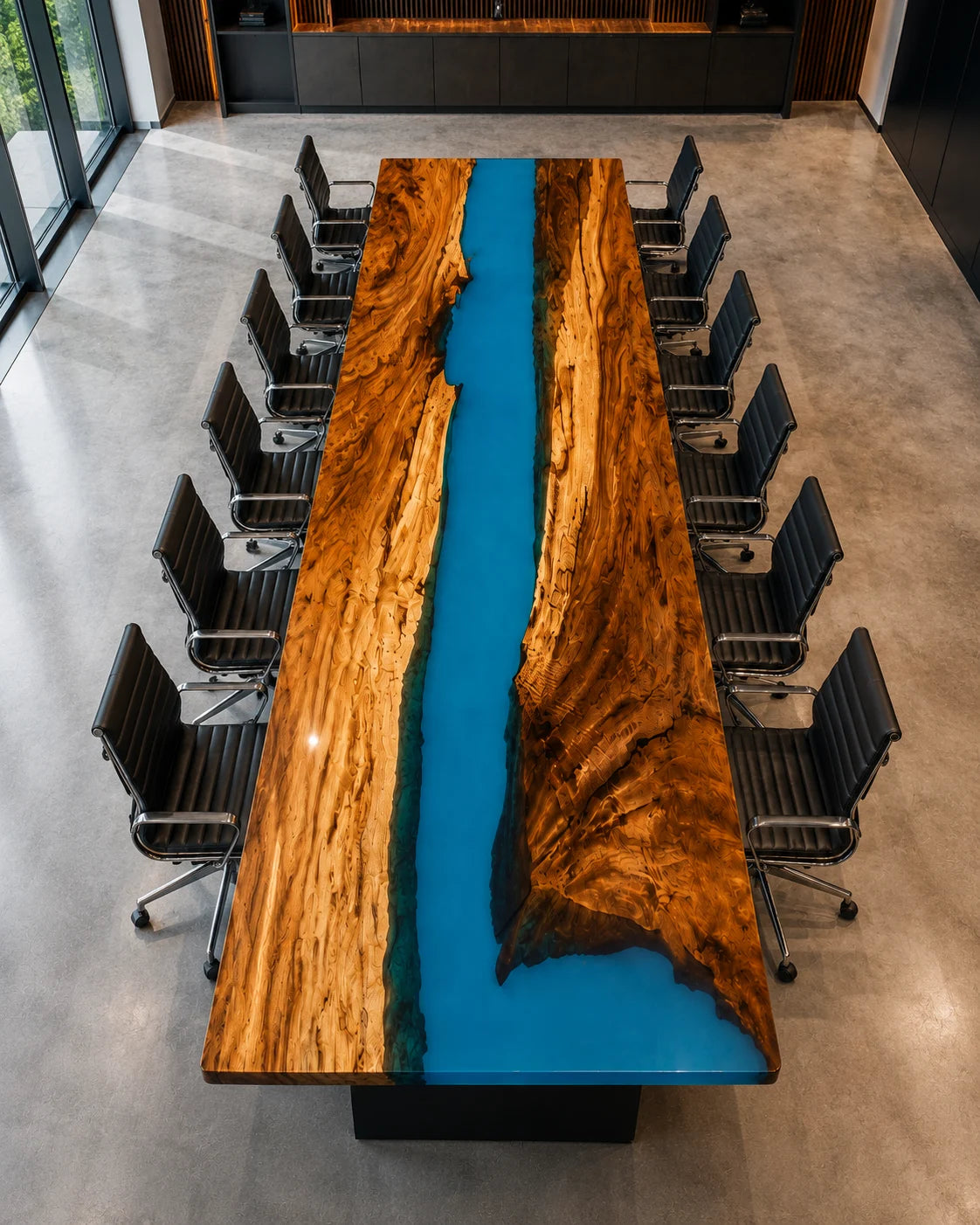 Azure Delta Live Edge Walnut Conference Table CT26