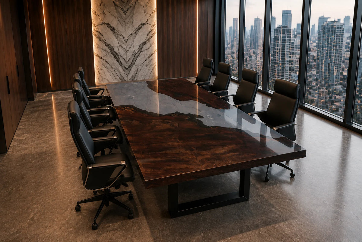 Silver River Live Edge Black Walnut Conference Table CT32