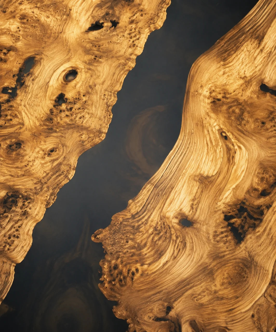 Black Archipelago Poplar Epoxy River Conference Table CT33