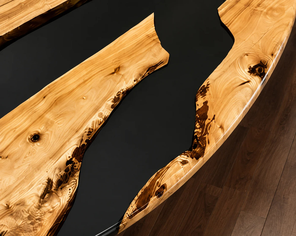 Oval Onyx Poplar Epoxy Conference Table CT34