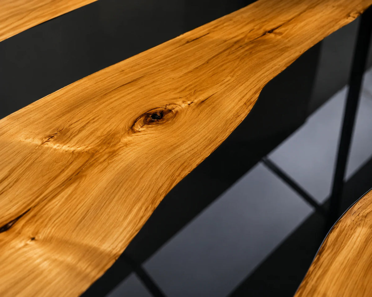 Oval Onyx Poplar Epoxy Conference Table CT34