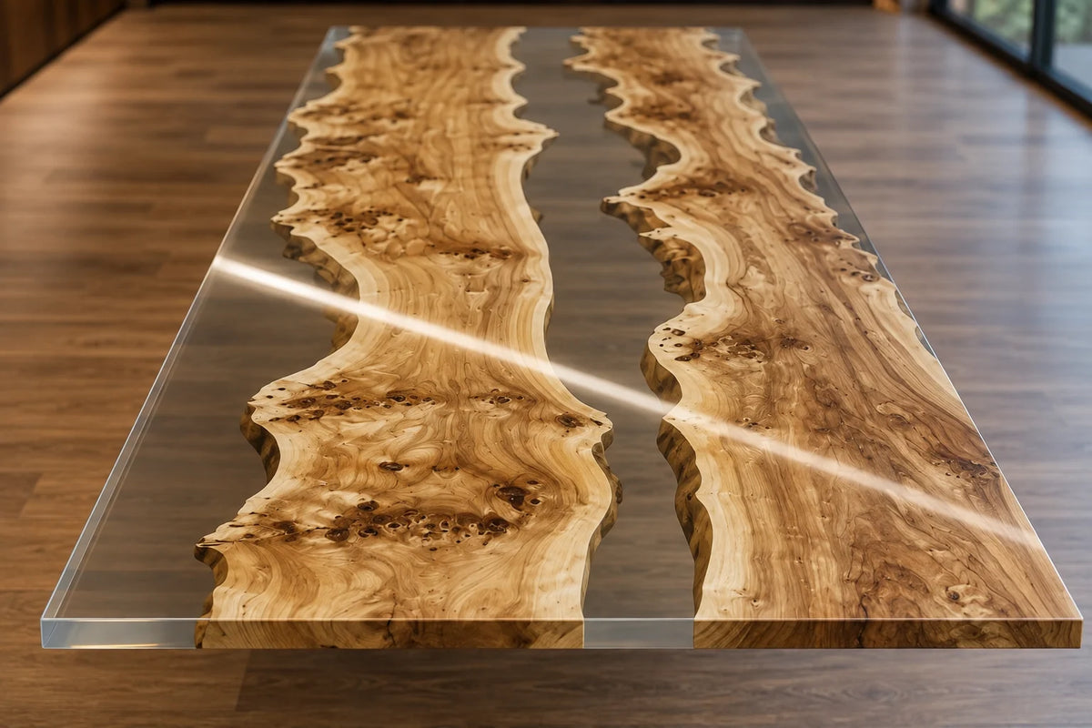 Crystal Canyon Live Edge Poplar Conference Table CT35
