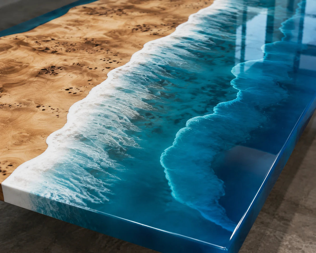 Ocean Edge Poplar Epoxy River Conference Table CT36