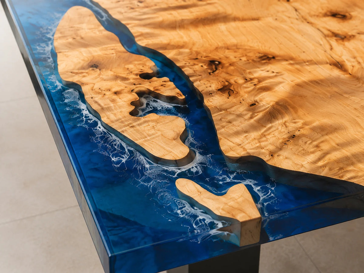 Sapphire Frame Live Edge Poplar Conference Table CT41