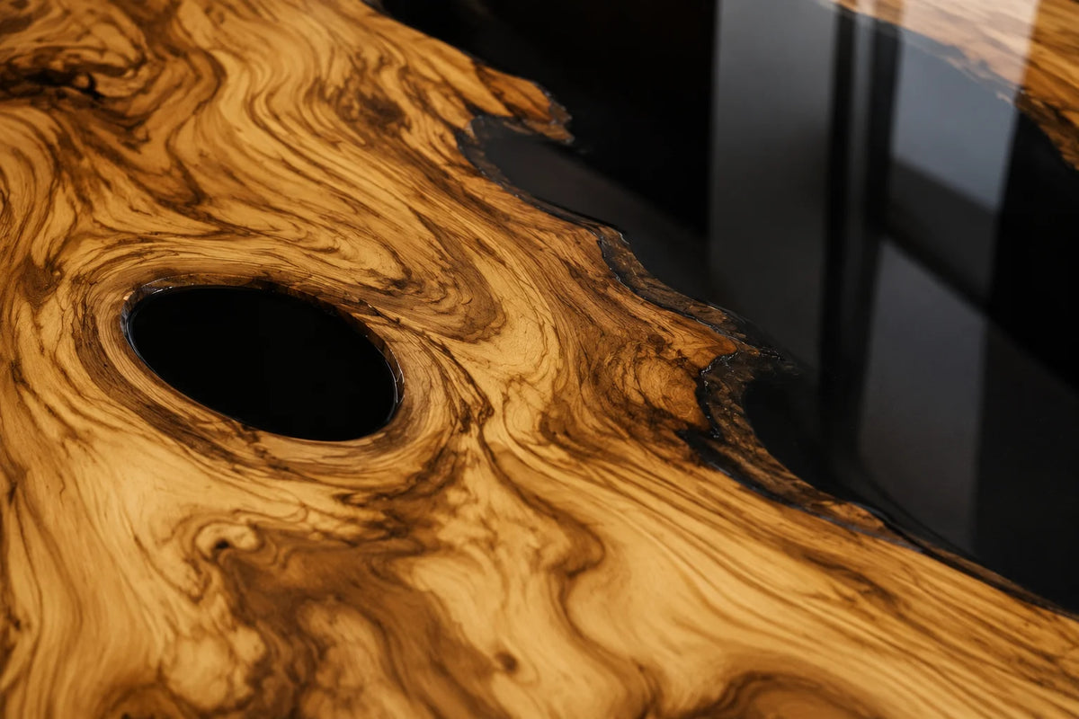 Onyx Lakes Olive Wood Epoxy Conference Table CT43