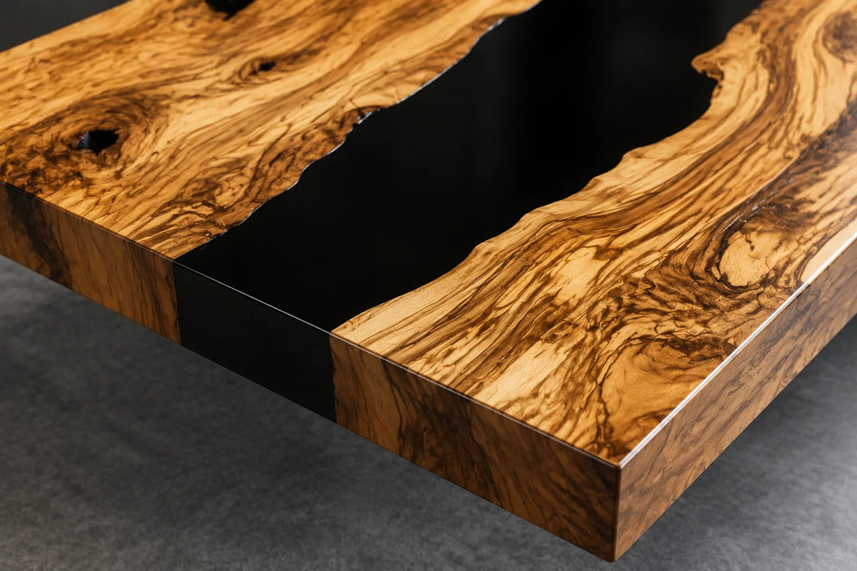 Onyx Lakes Olive Wood Epoxy Conference Table CT43