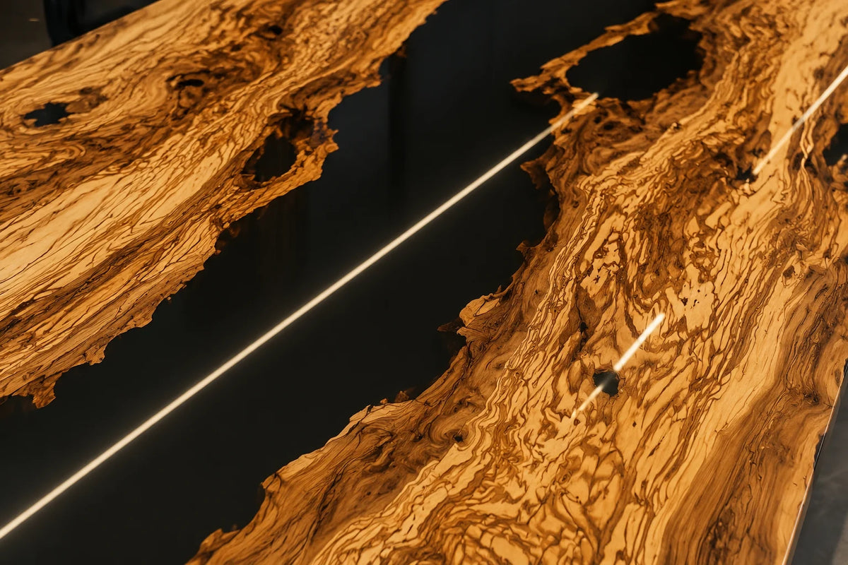 Ember Pool Live Edge Olive Wood Conference Table CT47
