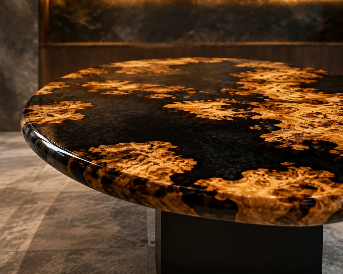 Botanical Burl Epoxy Conference Table CT48